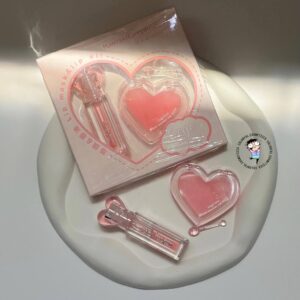 ست لیپ گلاس و بالم لب قلبی Gege Bear